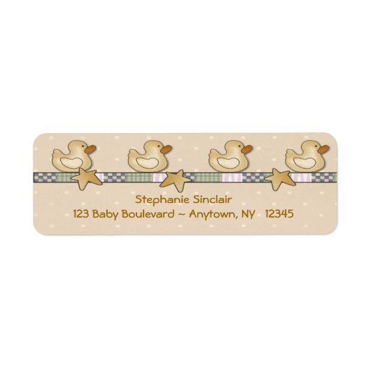 Etikett für Gummienten (Vorne)