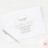 Etikett für handgefertigte Kerze oder Seifenmandel Runder Aufkleber (Umschlag)