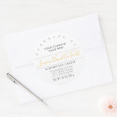 Etikett für handgefertigte Kerzen oder Soap Lemon Runder Aufkleber (Umschlag)