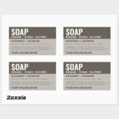 Etikett für handgefertigte Seifen Rechteckiger Aufkleber (Blatt)