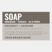 Etikett für handgefertigte Seifen Rechteckiger Aufkleber (Vorderseite)