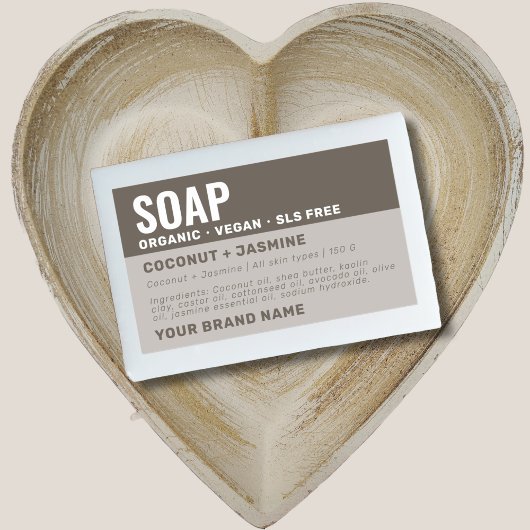 Etikett für handgefertigte Seifen Rechteckiger Aufkleber