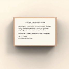 Etikett für handgefertigte Seifenzutaten