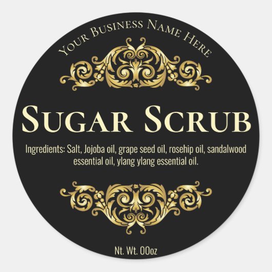 Etikett für handgefertigte Zuckerrübe Runder Aufkleber (Vorderseite)