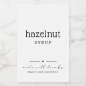 Etikett für hausgemachte Kaffeesäure (Einzelnes Label)