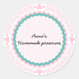 Etikett für hausgemachte Konservierungsstoffe Runder Aufkleber