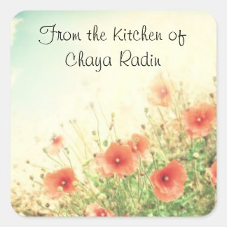 Etikett für hausgemachte Lebensmittelgeschenke all Quadratischer Aufkleber