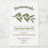 Etikett für hausgemachte Olivenölflaschen (Einzelnes Label)