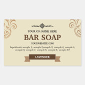 Etikett für hausgemachte Seife Rechteckiger Aufkleber (Vorderseite)