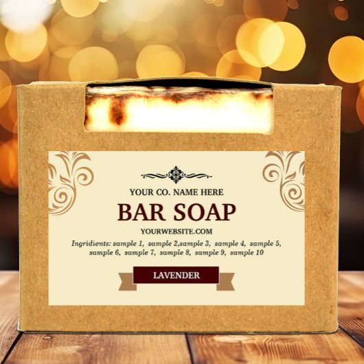 Etikett für hausgemachte Seife Rechteckiger Aufkleber