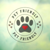 Etikett für Haustiere mit Herzklopfen Fensteraufkleber (Blatt 3)