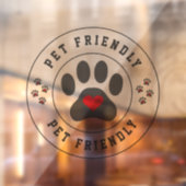 Etikett für Haustiere mit Herzklopfen Fensteraufkleber (Blatt 2)