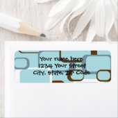 Etikett für hellblaue Retro-Quadrate (Insitu)