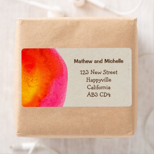 Etikett für helle rote Farbe (Insitu)