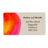 Etikett für helle rote Farbe (Vorne)