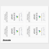 Etikett für helle und farbenfrohe Regenbogenhaut Rechteckiger Aufkleber (Blatt)