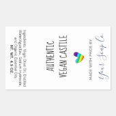 Etikett für helle und farbenfrohe Regenbogenhaut Rechteckiger Aufkleber (Vorderseite)