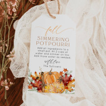 Etikett für Herbst-Simmering-Potpourri-Geschenk