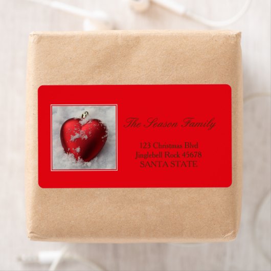 Etikett für "Herz in Snow Holiday" (Insitu)