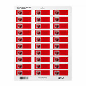 Etikett für "Herz in Snow Holiday" (Vorne)