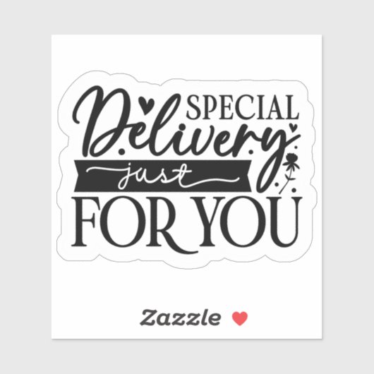 Etikett für Herz- und Blumenverpackungen für klein (Blatt)