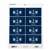 Etikett für Hochzeitswein oder Wasserflasche (Vorne)