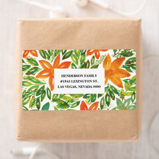 Etikett für Holiday & Handlackierte Blume (Insitu)