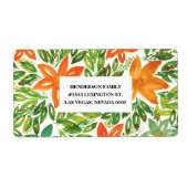 Etikett für Holiday & Handlackierte Blume (Vorne)