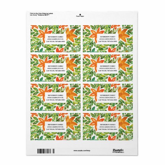 Etikett für Holiday & Handlackierte Blume (Vorne)