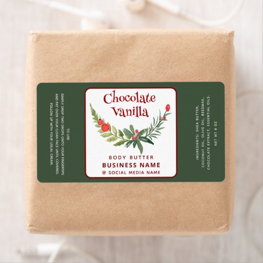 Etikett für Holiday-Holly-Brunch-Typografie (Insitu)