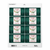 Etikett für Holiday-Holly-Brunch-Typografie (Vorne)