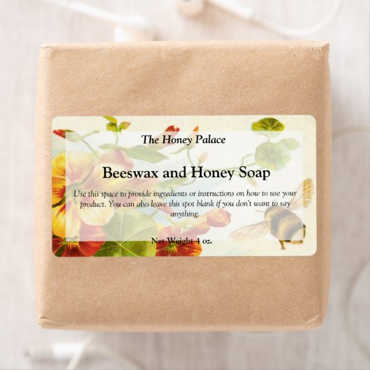 Etikett für Honigbienenseife (Insitu)