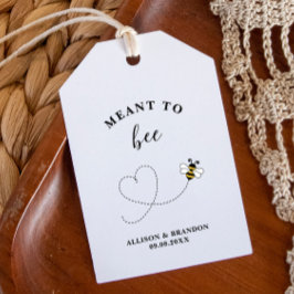Etikett für Honigglas 'Meant to Bee', Hochzeitsges Geschenkanhänger
