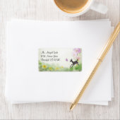 Etikett für hübsche Hirsch- und Schmetterlingsansc Adressaufkleber (Insitu)