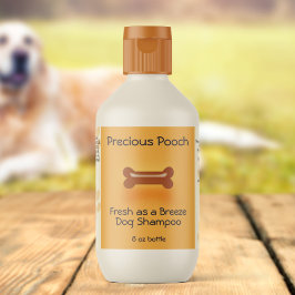 Etikett für Hunde Shampoo-Seife (orange)