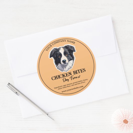 Etikett für Hundefutter Runder Aufkleber (Umschlag)