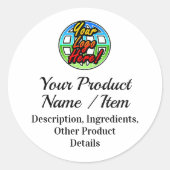 Etikett für Inhaltsstoffe Essenzielle Ölflaschen Runder Aufkleber (Vorderseite)