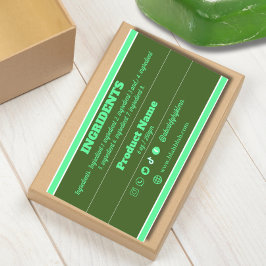 Etikett für Inhaltsstoffe Rechteckiger Aufkleber