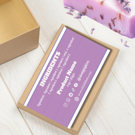 Etikett für Inhaltsstoffe Rechteckiger Aufkleber