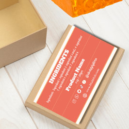 Etikett für Inhaltsstoffe Rechteckiger Aufkleber