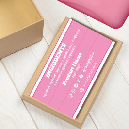 Etikett für Inhaltsstoffe Rechteckiger Aufkleber