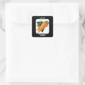 Etikett für Karottenfutter Quadratischer Aufkleber (Tasche)