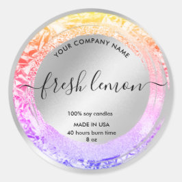 Etikett für Kerzen Elegante Produktverpackung Runder Aufkleber