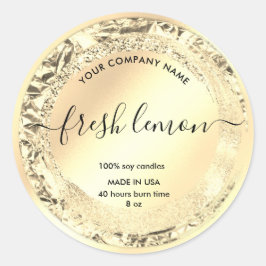 Etikett für Kerzen Elegante Produktverpackung Runder Aufkleber