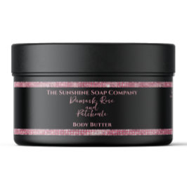 Etikett für Körperbutter-Kosmetikglas Schwarz Pink