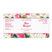 Etikett für Kosmetika Seifenverpackung - Rosa Rose (Vorne)