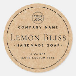 Etikett für Kraft-Papier rund um die Grenze Runder Aufkleber