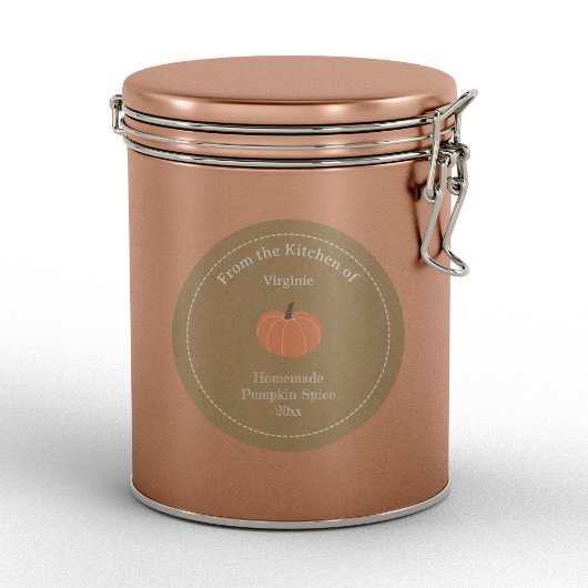 Etikett für Kraft- und Rustikal-Pumpkin-Gewürz Runder Aufkleber