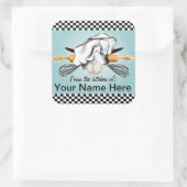 Etikett für kundenspezifische Baker-Verpackung Quadratischer Aufkleber (Tasche)