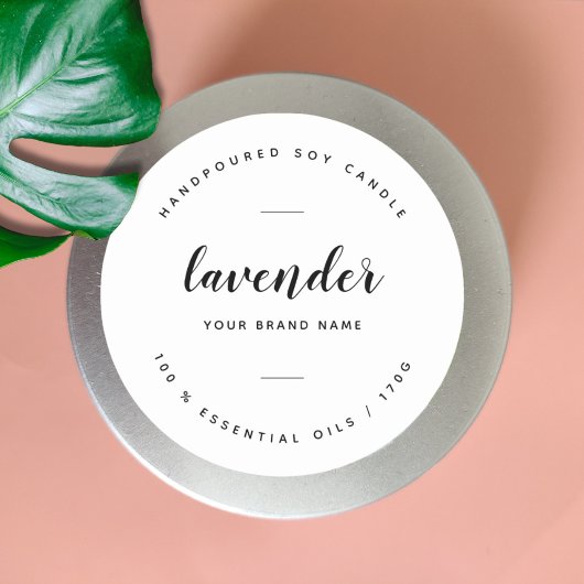 Etikett für kundenspezifische weiße Verpackungsker Runder Aufkleber